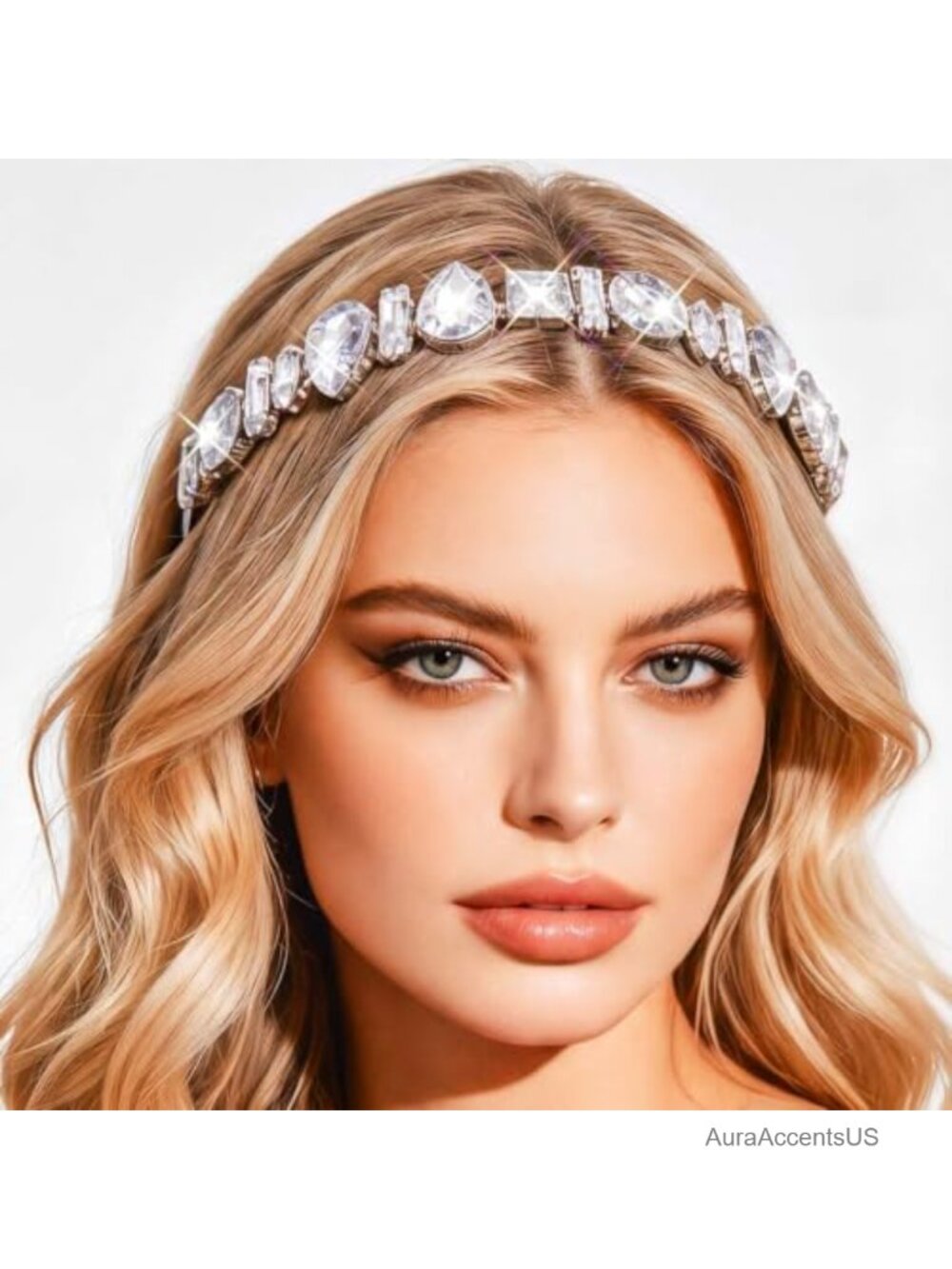 Rhinestone Crystal Headband Sparkly Wedding Prom Headpiece